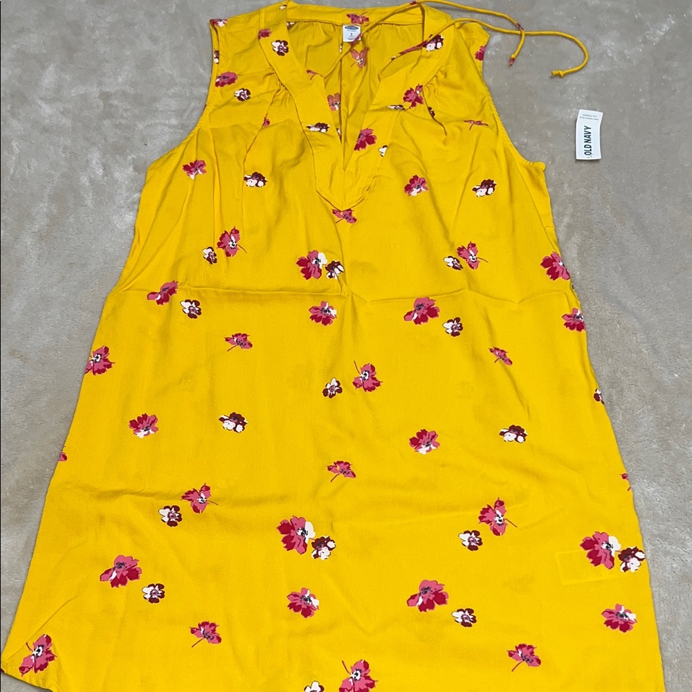 Old Navy Yellow Floral Dress